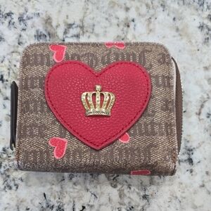 Juicy Couture Brown and Red Heart Key & Card Holder